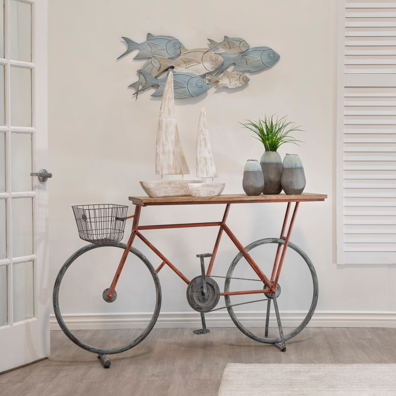 Bicycle Console Table, Red/blue image