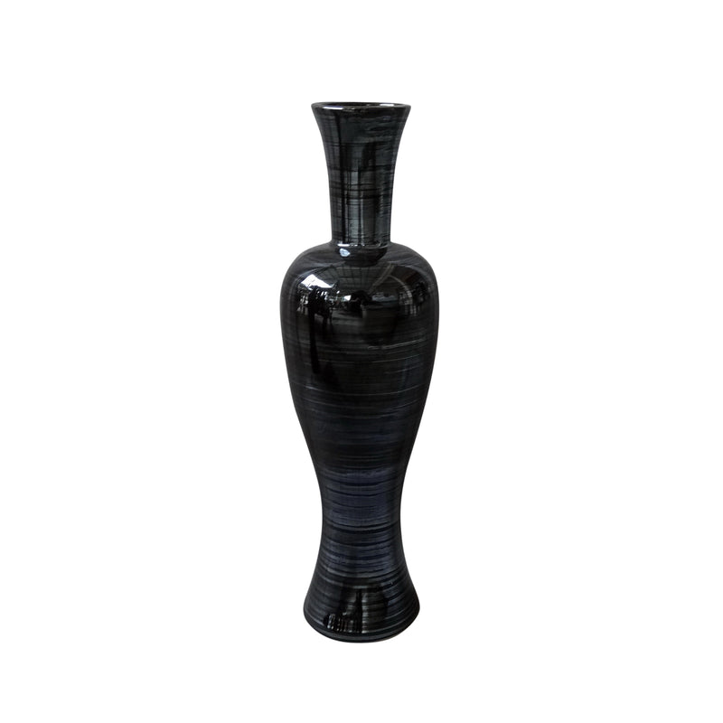 Ceramic 23" Vase, Pearl Black image