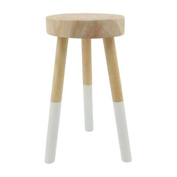 Wooden 22" 2-tone Stool, Brown image