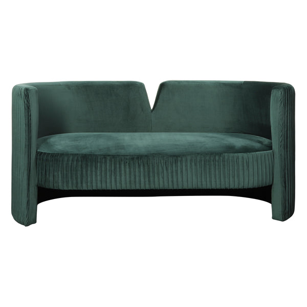 Pleated Velveteen Sofa, Green image