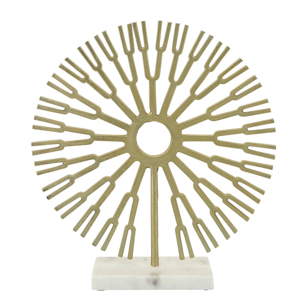 Metal, 19"h Ring Table Accent, Gold image