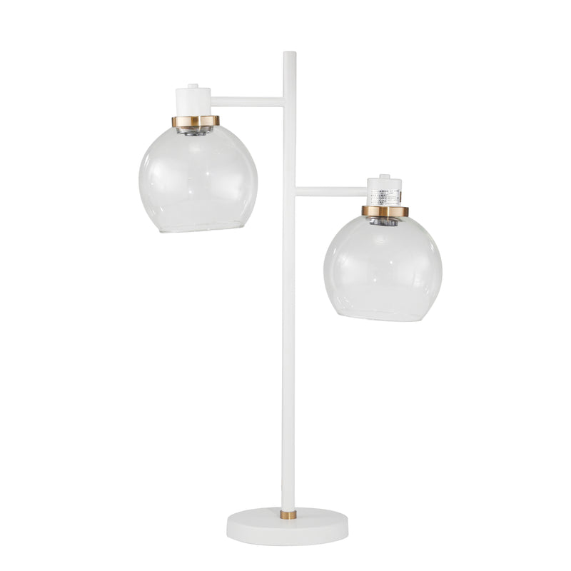 Metal 28" 2-light Table Lamp,matte White image