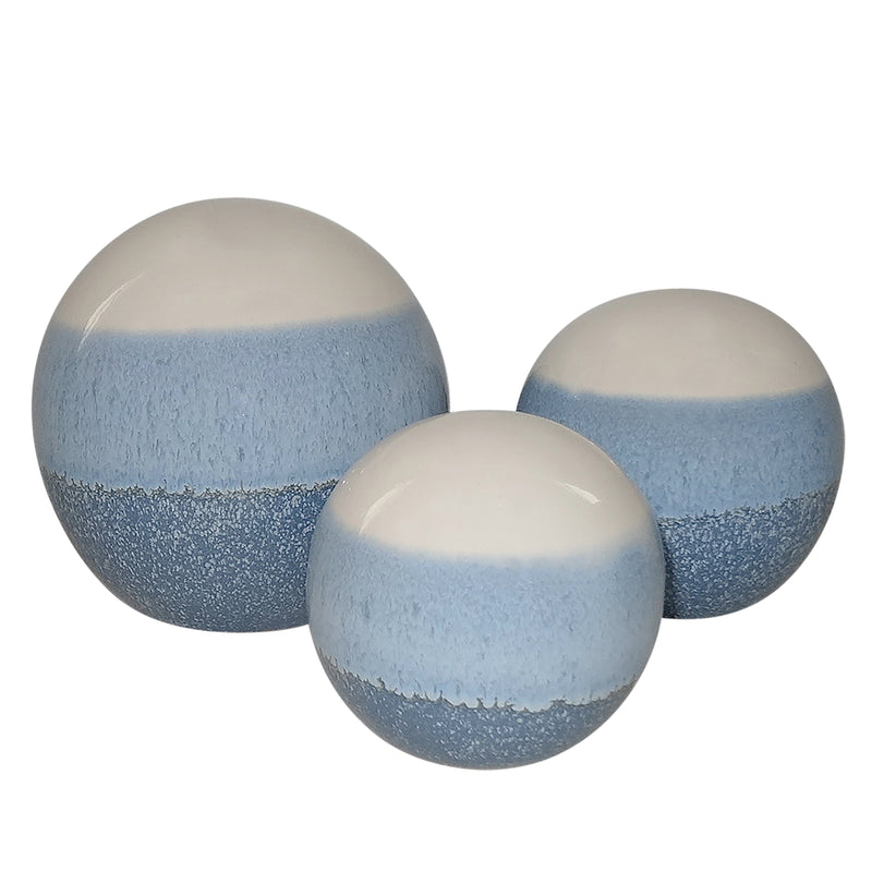 Cer, S/3 Ombre Orbs, 4/5/6" Skyblue/white image