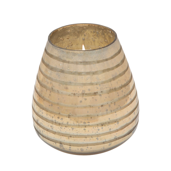 Candle On Gold Striped Glass By Liv & Skye  64oz image