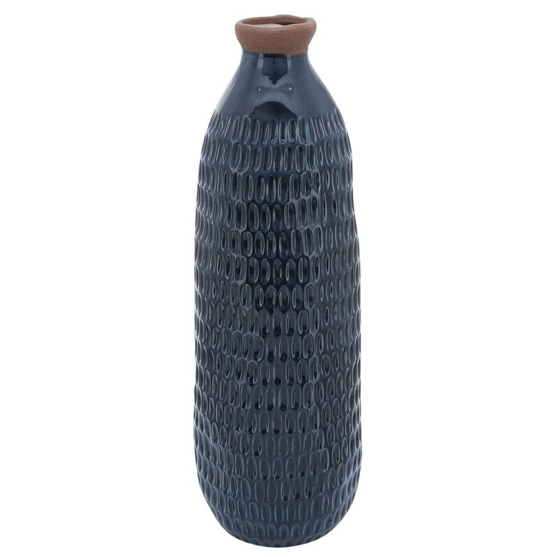 Cer, 24" Dimpled Vase, Navy image