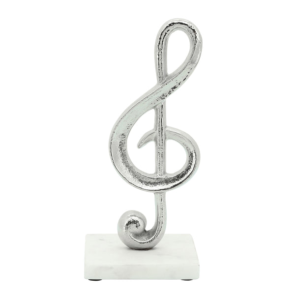 Metal 9" G-clef Accent, Silver image