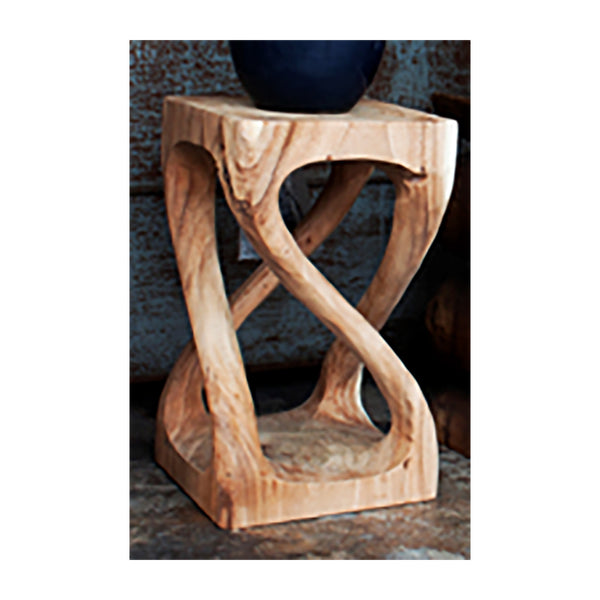 Wood, 20"h  Open Stool, Brown image