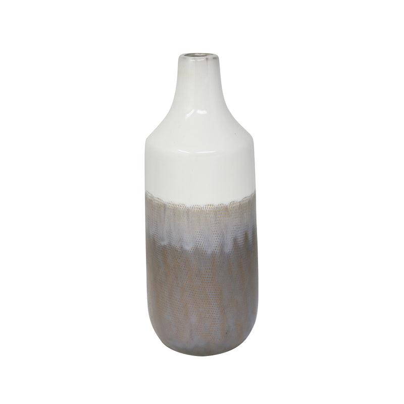 Ceramic 16" Vase, Multi Gray image