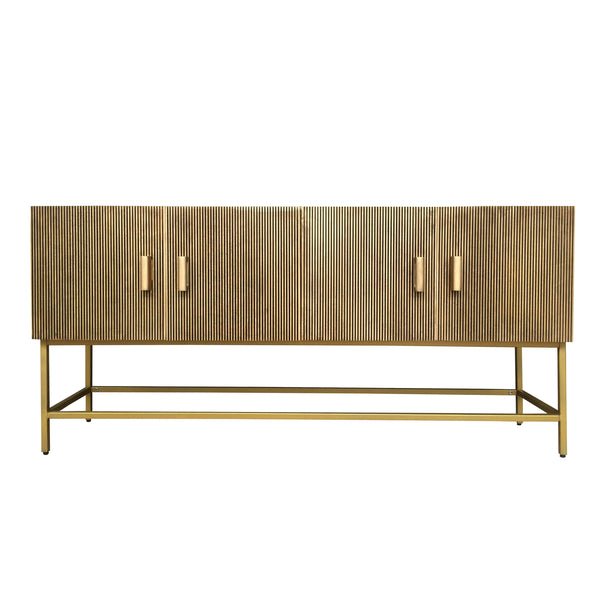Wood, 63x30 Console Cabinet, Gold image