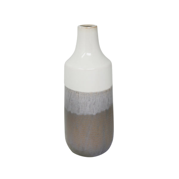 Ceramic 15" Vase, Multi Gray image