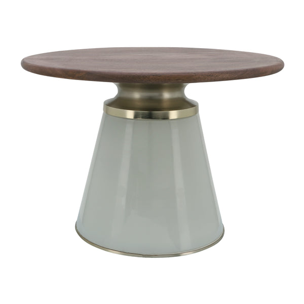 Wooden Top, 17"h Nebular Coffee Table, Cream image