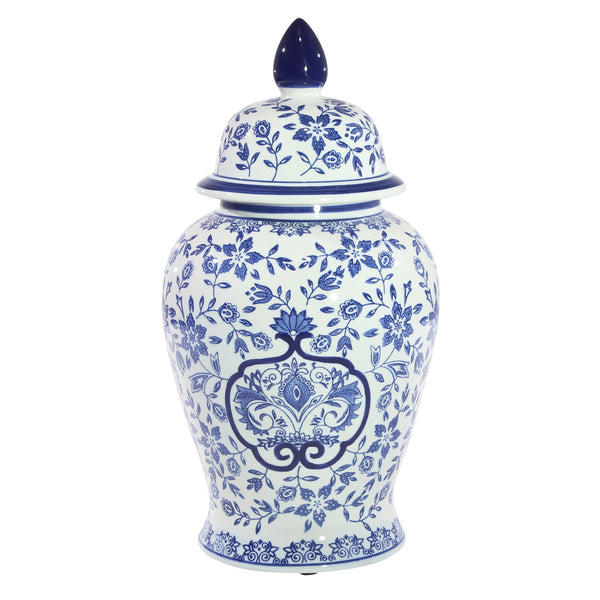 White/blue Temple Jar 18" image