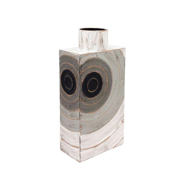 Gray Metal Box Vase 15" image