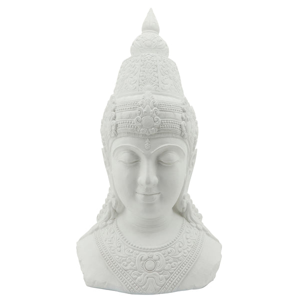 Resin, 42"h Buddha Head, White image