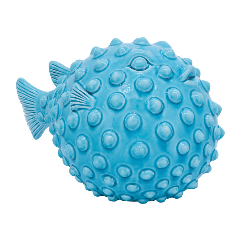 Cer, 13" Puffer Fish, Blue image