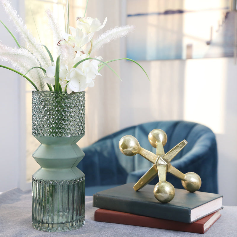 Glass 10" Mallet Vase, Green image
