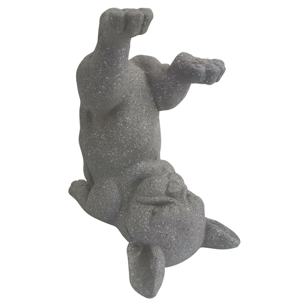 Resin, 14"h Yoga Dog, Gray image