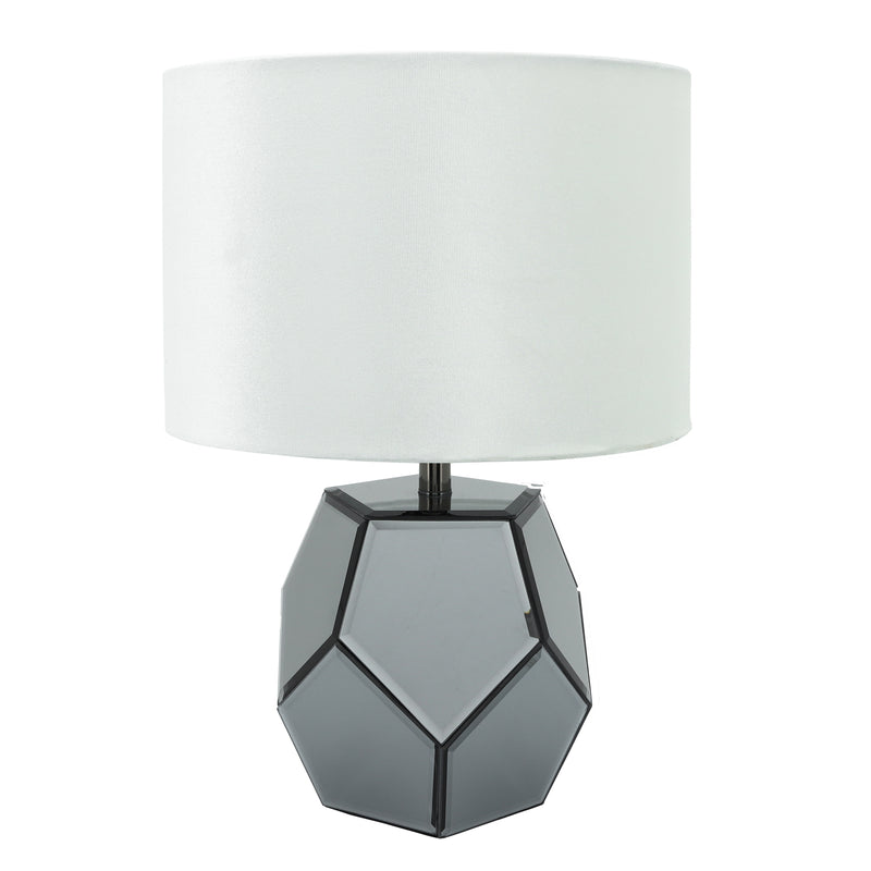 Mirrored 17.25" Facetd Table Lamp, Silver image