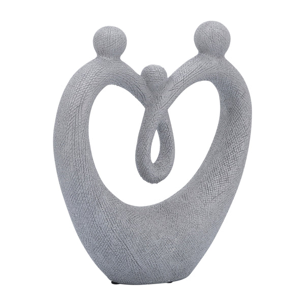 Cer, 10" Scratched Heart Deco, Silver image