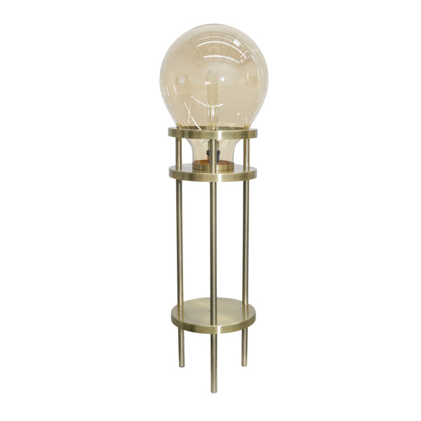 Metal  / Glass 40" Bulb Floor Lamp, Gold/gold-kd image