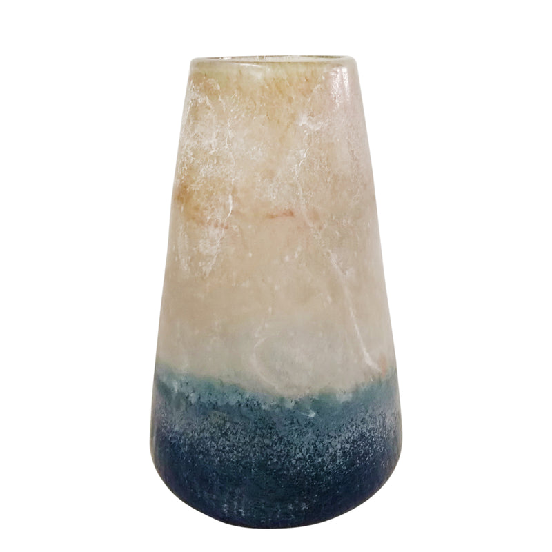 Glass 14" Tri-color Vase, Multi image