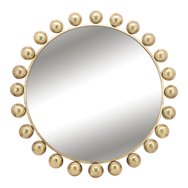 Metal, 42"h, Round Mirror, Gold image
