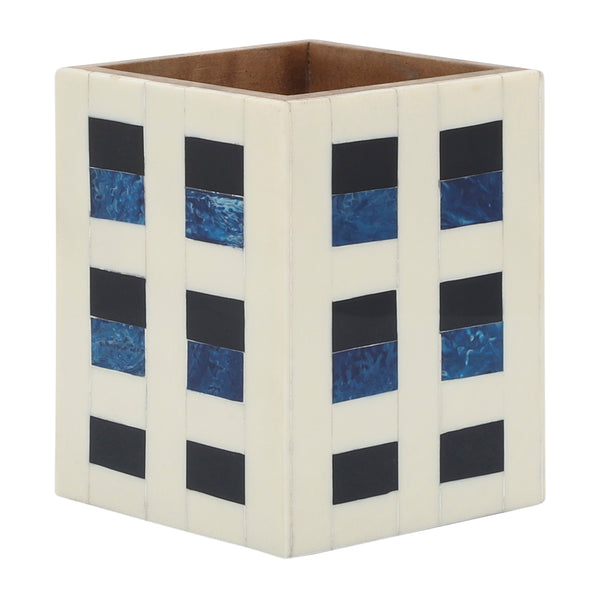 Resin 3x4 Squares Pencil Cup, Multi image
