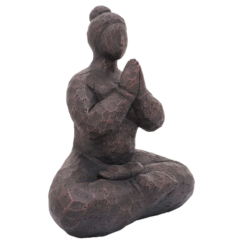Resin, 14"h Namaste Female Yoga, Bronze image