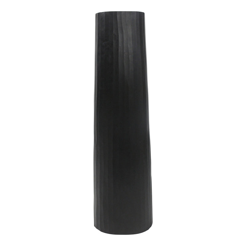 Aluminum 36" Textured Vase, Matte Black image