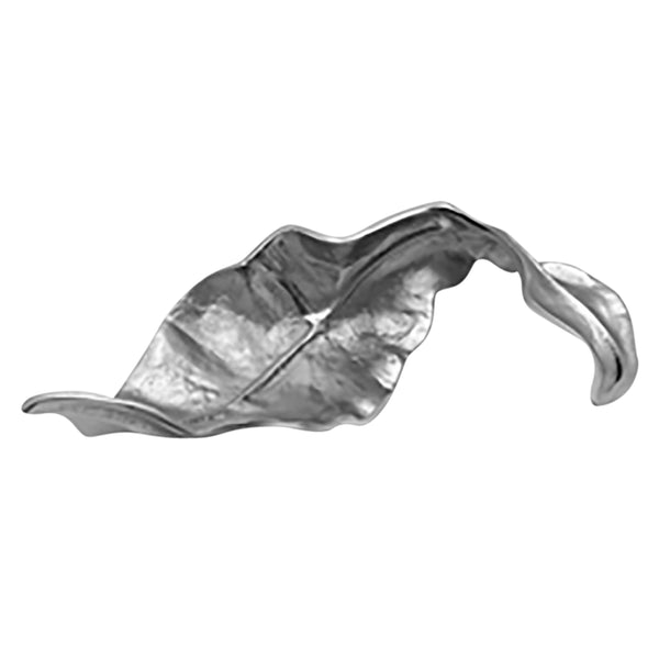 Metal 20" Curled Leaf, Silver image