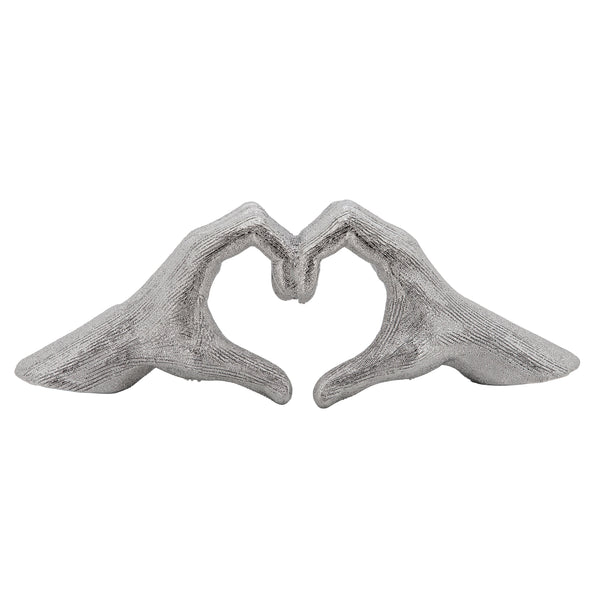 5" Hand-heart, Silver image