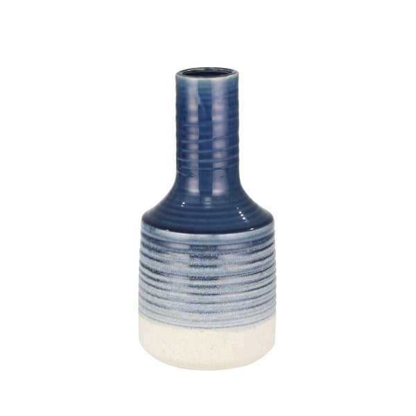 Ceramic Genie Vase 14", Navy image