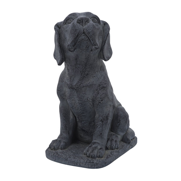 Resin, 16"h Puppy Looking Up, Gray image