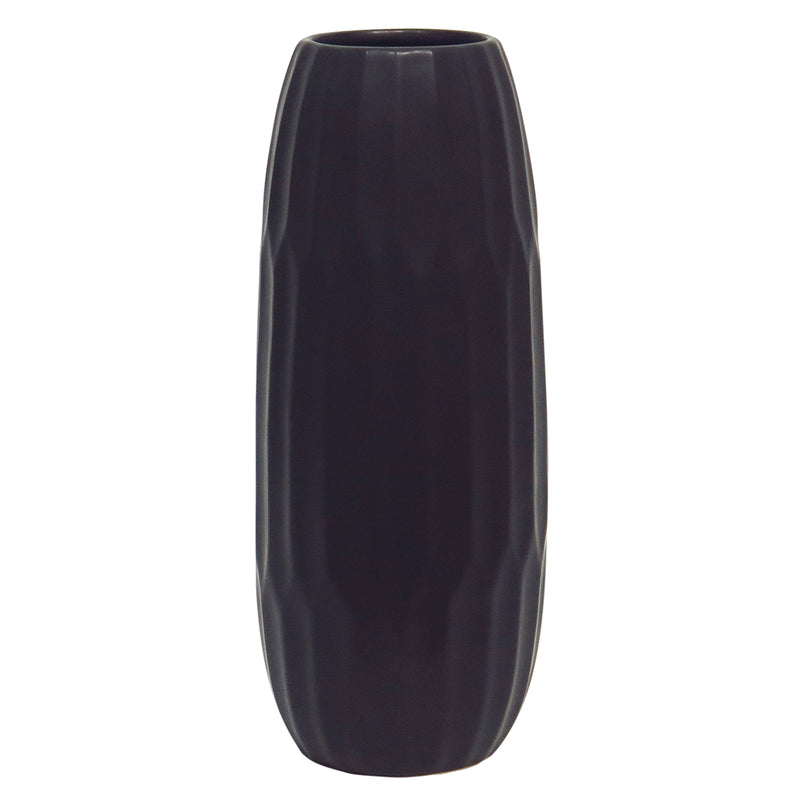 Ceramic 14" Vase , Black image
