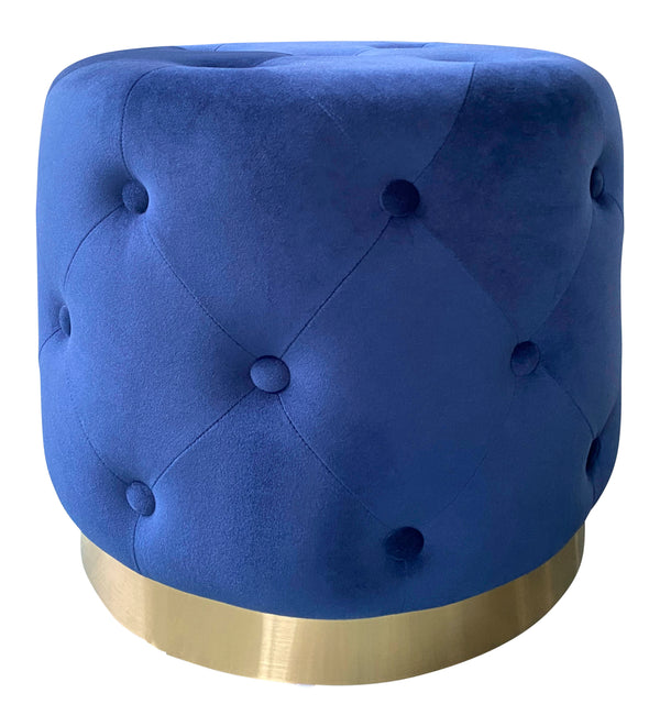 Tufted 18" Ottoman, Dk Navy image