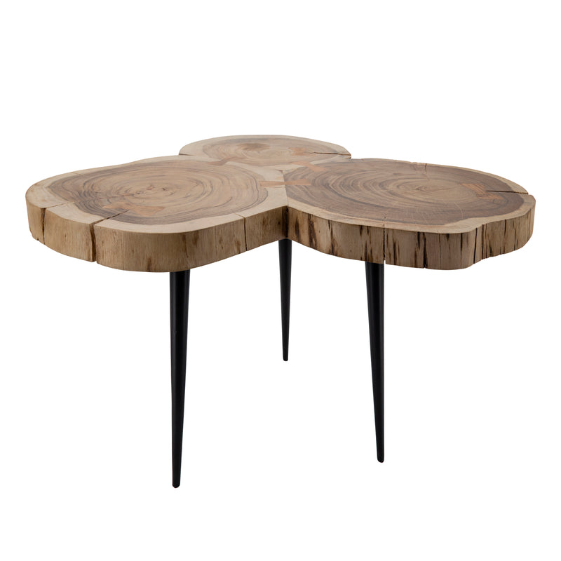 20" 3-legged Wooden Side Table, Brown image