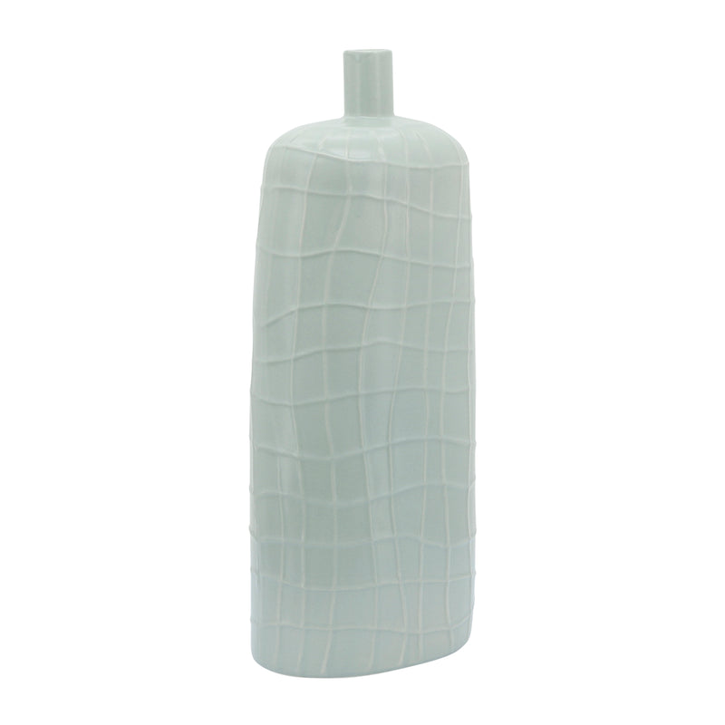 Cer, 18"h Textured Vase, Sage image