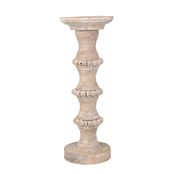 Wooden 14" Antique Style Candle Holder image