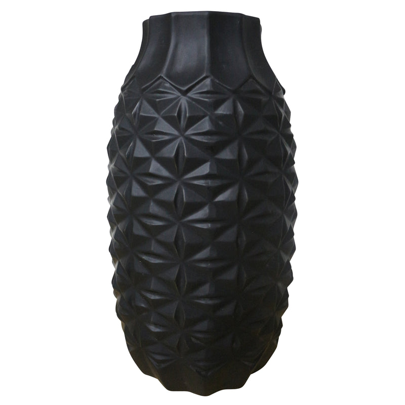 Cer, 18" Geo Vase, Black image