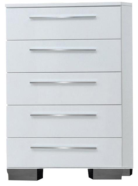 New Classic Sapphire 5 Drawer Chest in White image