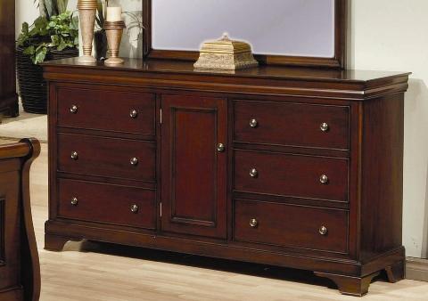 New Classic Versaille 6 Drawer Dresser in Bordeaux image