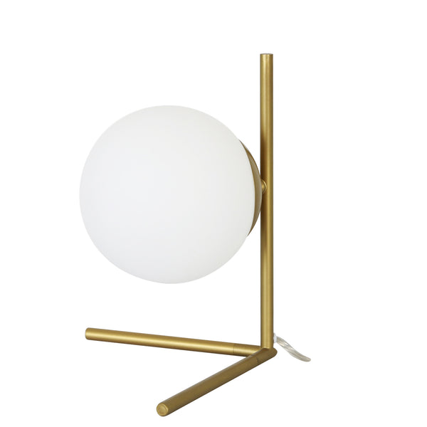 Glass 16" Sphere Table Lamp, Gold image