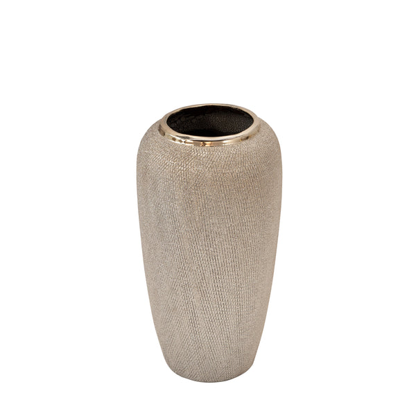 Ceramic 12.25" Vase, Champagne image