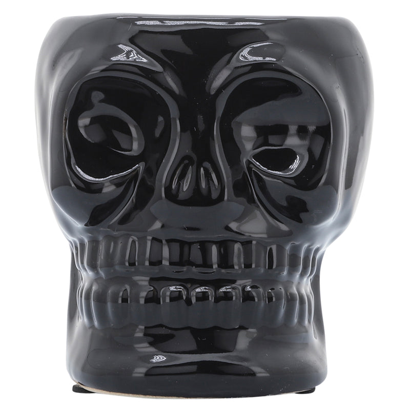 Cer, 5" Skull Vase, Black image