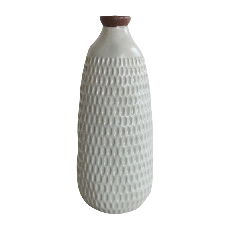 Cer, 16" Dimpled Vase, Sage image