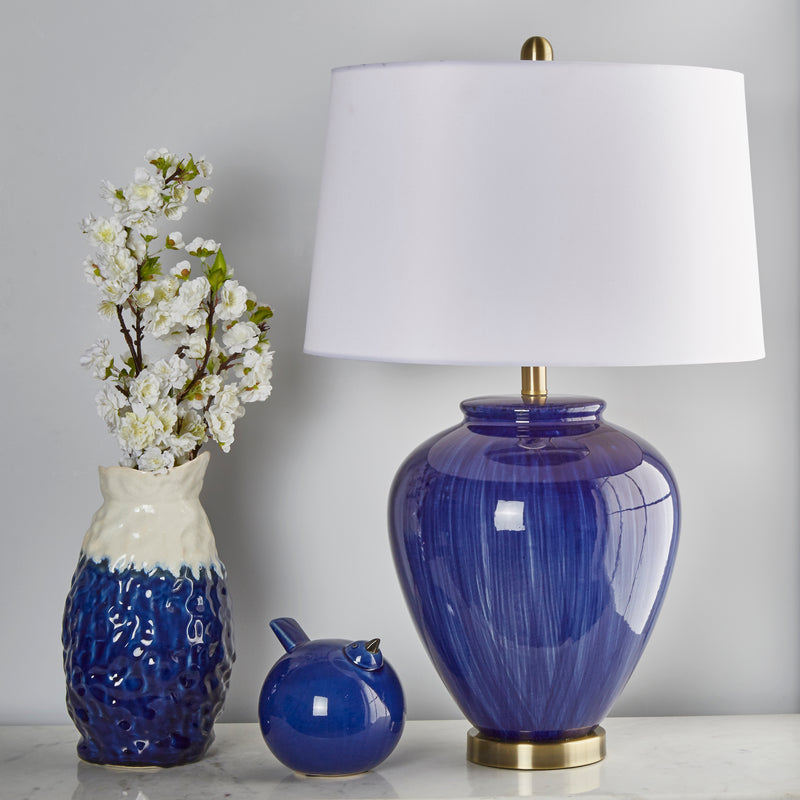 Ceramic 28" Jug Table Lamp, Blue image
