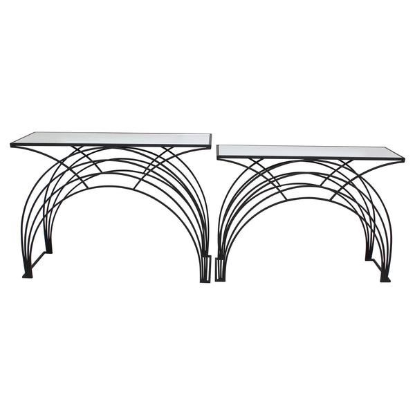 S/2 Metal 29/31" Arch Accent Tables, Black image