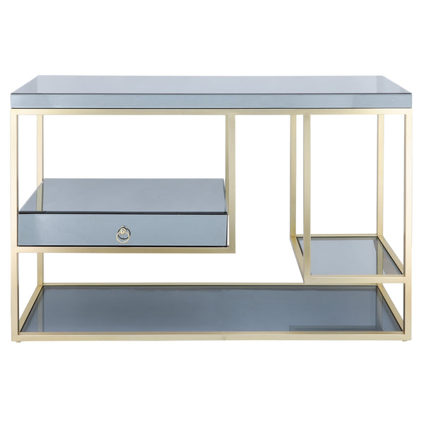 Metal, 47" Console Table With Drawer, Gold image
