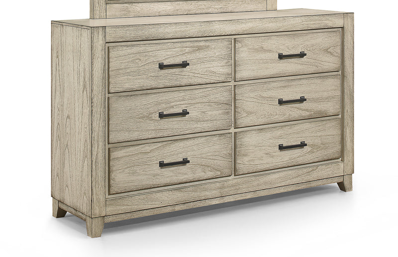 New Classic Furniture Ashland 6 Drawer Dresser in Rustic White B923W-050 image