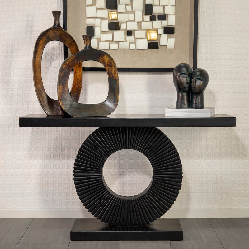51" Console Table On A Ring Stand, Black image